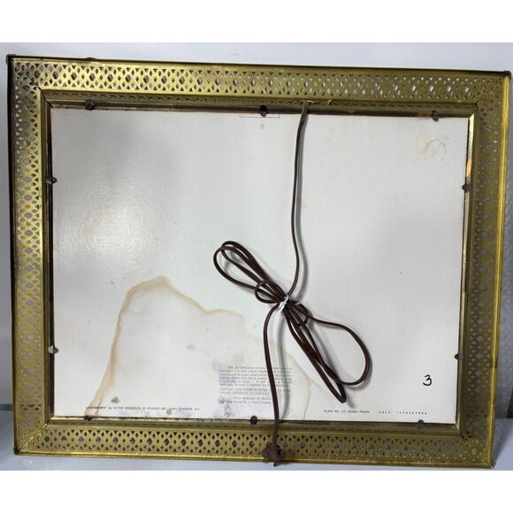 Vtg 3D‎ Lenticular Deer Forest Victor Anderson Midday Respite Framed Wall Art - Picture 4 of 6